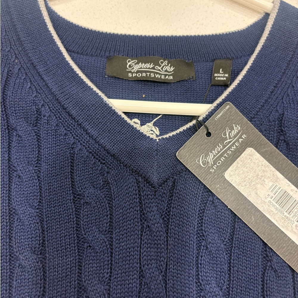 Mens Sweater Cypress Links Brand New Classy Size L Fathers Day